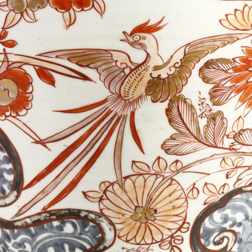 Grande paire de vases couverts en porcelaine d’Imari, époque XVIIIe siècle - Galerie Gilles Linossier