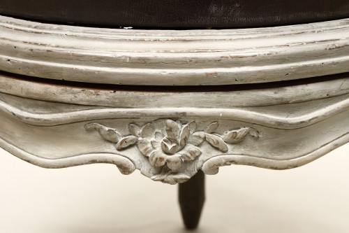 Louis XV period office chair with swivel seat - Louis XV