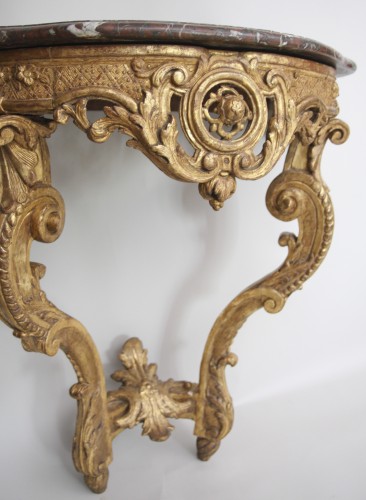 18th century - Regency gilt-wood wall console table
