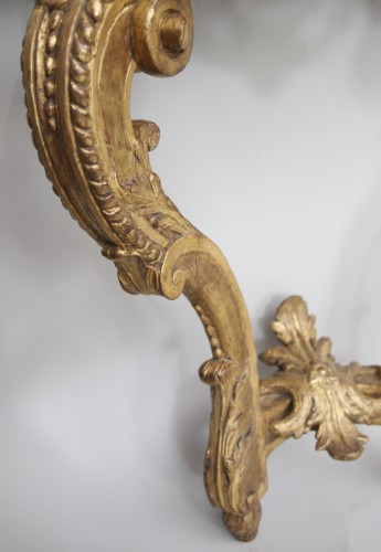 Regency gilt-wood wall console table - French Regence