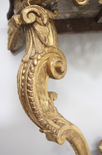 French Regence - Regency gilt-wood wall console table