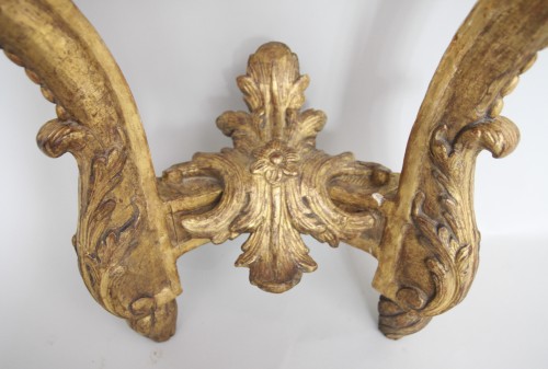 Antiquités - Regency gilt-wood wall console table