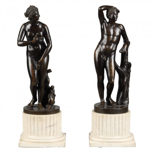 Pair of late 18th-century bronzes depicting  the Venus de Medici and Apollo