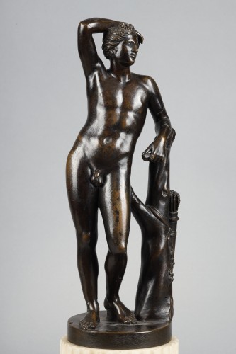 Antiquités - Pair of late 18th-century bronzes depicting  the Venus de Medici and Apollo