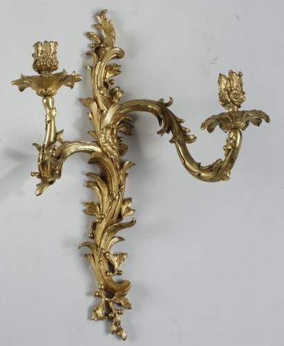 Pair of Louis XV with « C couronné » wall lights - Lighting Style Louis XV