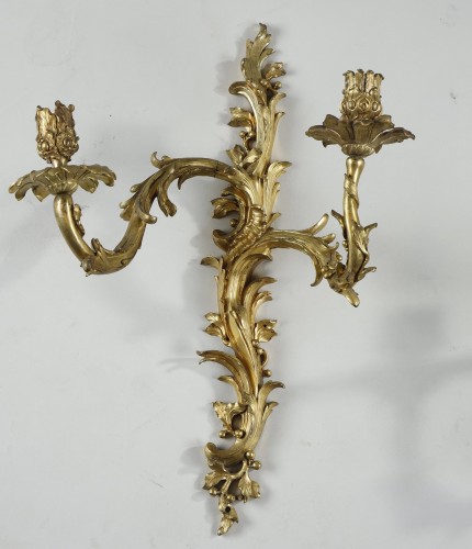 Lighting  - Pair of Louis XV with « C couronné » wall lights