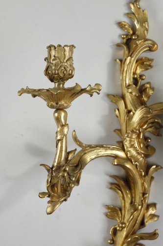 Pair of Louis XV with « C couronné » wall lights - 