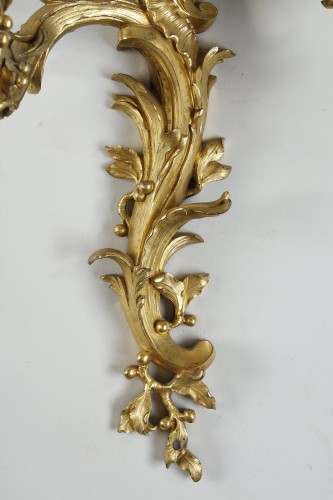 18th century - Pair of Louis XV with « C couronné » wall lights