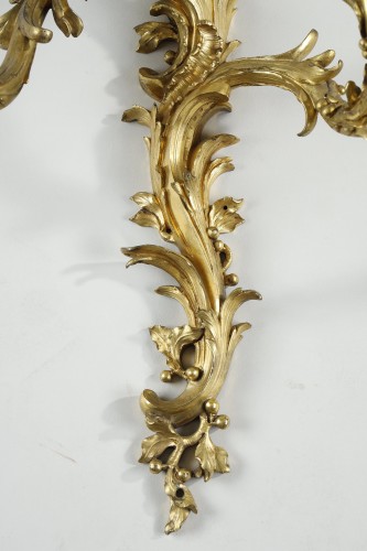 Antiquités - Pair of Louis XV with « C couronné » wall lights