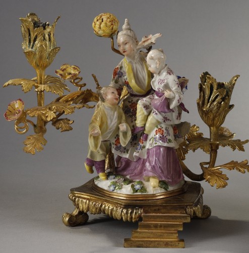 Lighting  - Set of large Meissen figures, Louis XV period