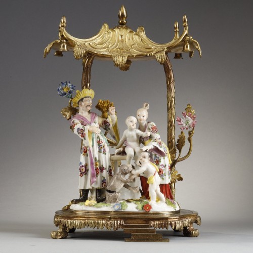 Set of large Meissen figures, Louis XV period - 