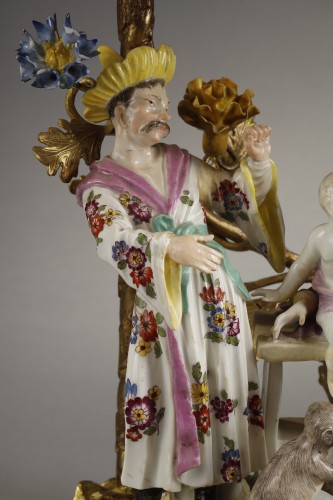 Set of large Meissen figures, Louis XV period - Louis XV