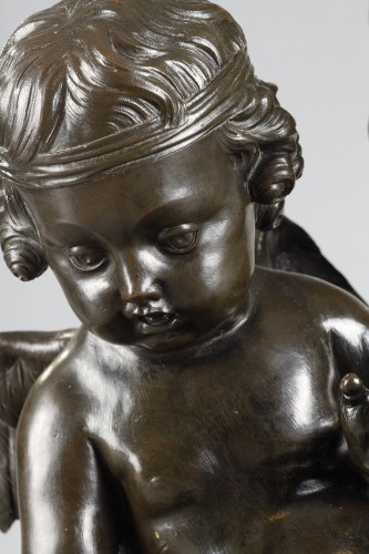 Antiquités - Pair of bronze groups of putti, late 18th century