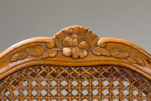 Paire de fauteuils cannés d’époque Louis XV, estampillés de Canot - Louis XV