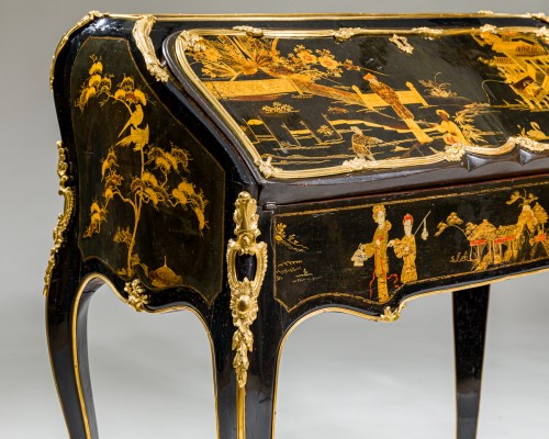 Louis XV period European lacquer slant-front desk attributed to Jacques Dub - Furniture Style Louis XV