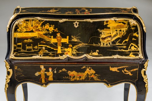 Louis XV period European lacquer slant-front desk attributed to Jacques Dub - 