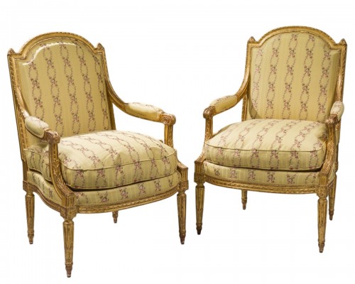 Paire de fauteuils Louis XVI estampillé Sené