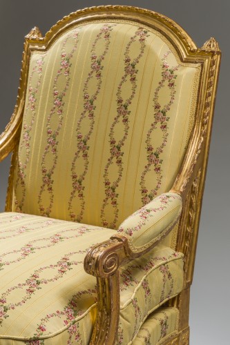 Paire de fauteuils Louis XVI estampillé Sené - Galerie Gilles Linossier