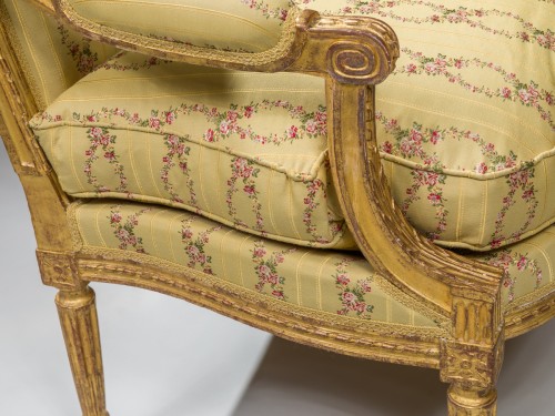 Paire de fauteuils Louis XVI estampillé Sené - Louis XVI