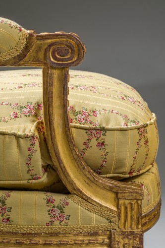 Antiquités - Paire de fauteuils Louis XVI estampillé Sené