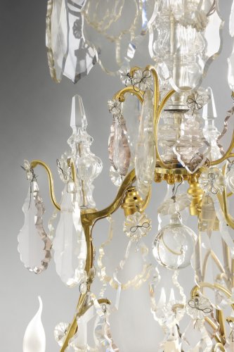 A French 19th century crystal cage chandelier - Lighting Style 