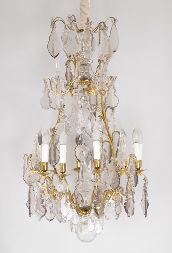 Antiquités - A French 19th century crystal cage chandelier
