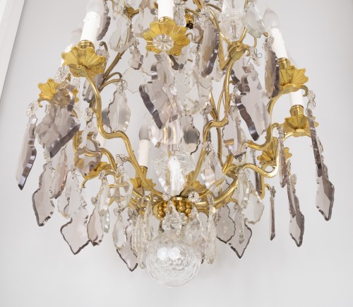 Antiquités - A French 19th century crystal cage chandelier
