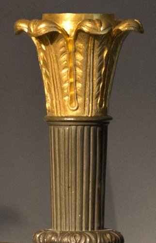 Paire d'appliques d'époque Restauration en bronze doré - Luminaires Style Restauration - Charles X