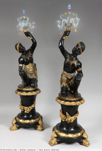 Pair of early 19th century Venetian Nubians - 