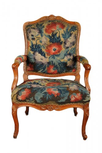 Pair of Regence period armchairs by Hortaux