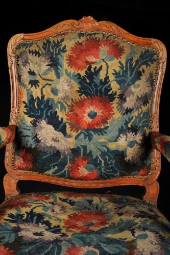 Pair of Regence period armchairs by Hortaux - 