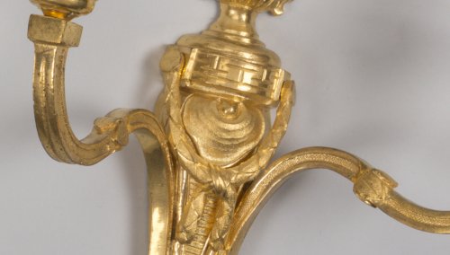 Luminaires Appliques - Paire d'appliques d'époque Louis XVI en bronze doré