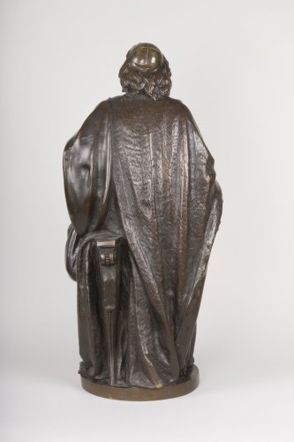 Sculpture  - A bronze figure of Bossuet by Albert-Ernest Carrier Belleuse