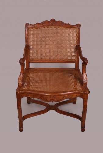 Sièges Fauteuil & Bergère - Suite de 4 fauteuils cannés d'époque Régence