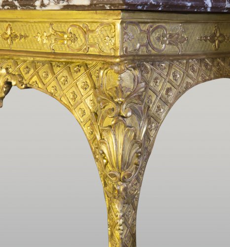Table à gibier en bois doré d'époque Régence - Galerie Gilles Linossier