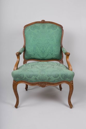 Pair of Louis XV armchairs stamped Blanchard - Louis XV