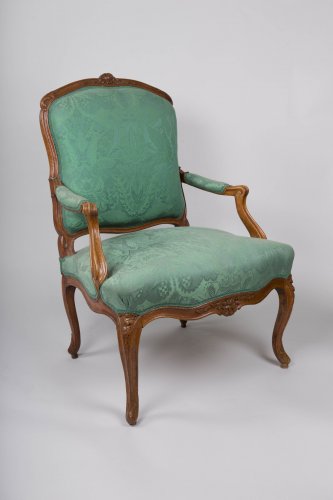 Louis XV - Pair of Louis XV armchairs stamped Blanchard