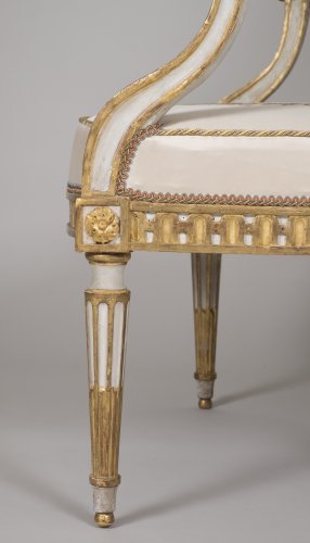 Louis XVI - Grand mobilier de salon d'époque Louis XVI