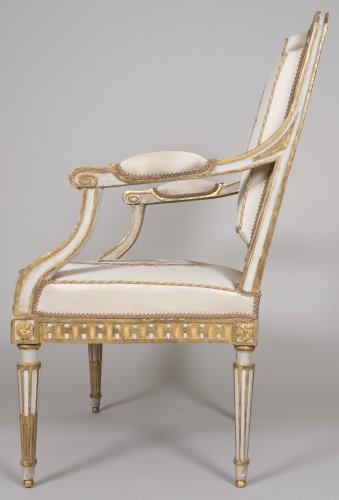 Antiquités - Grand mobilier de salon d'époque Louis XVI