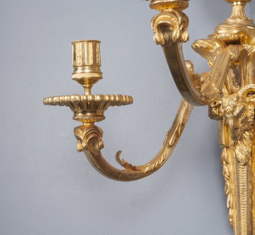 XIXe siècle - Paire d'appliques en bronze doré