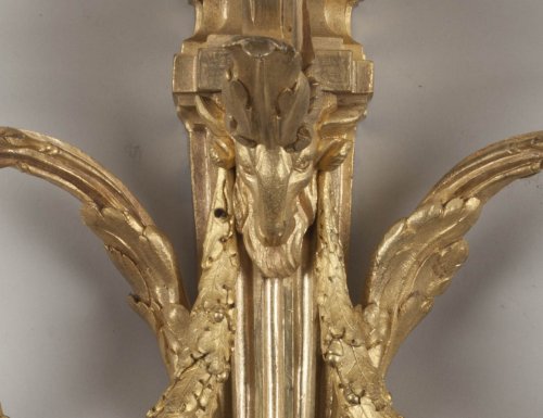 Luminaires Appliques - Paire d'appliques en bronze doré