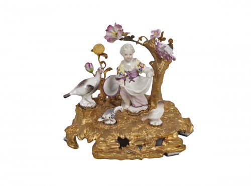 Groupe en porcelaine polychrome de Meissen