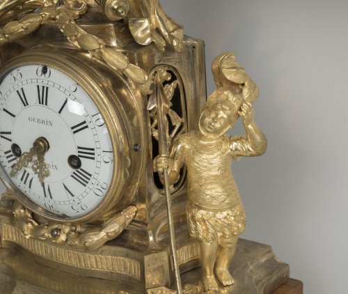 French Transition period gilt bronze mantel clock - Horology Style Transition