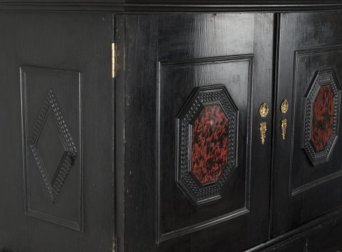 Cabinet flamand en ébène et bois noirci - Mobilier Style 