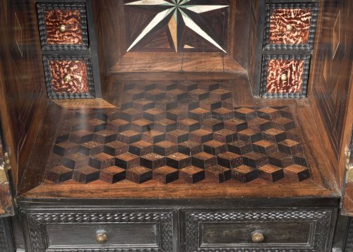Cabinet flamand en ébène et bois noirci - 