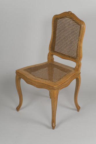 Louis XV - Set Of 6 Louis XV Caned Chairs 