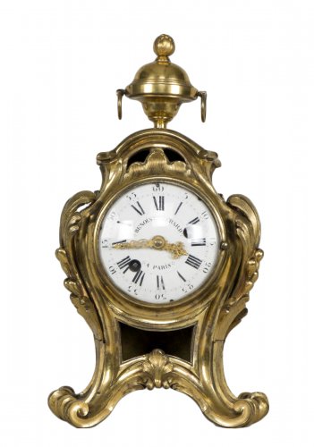 Petite pendule d'époque Louis XV en bronze doré