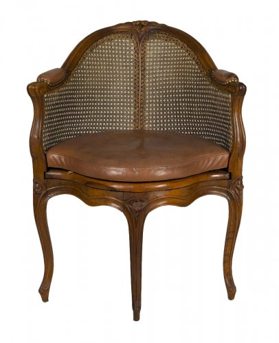 Fauteuil de bureau d'époque Louis XV attribué à Etienne Meunier