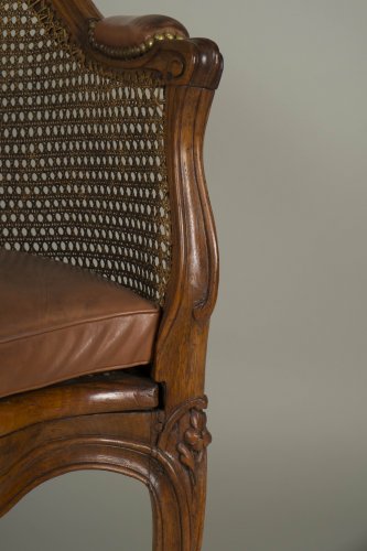 Seating  - A Louis XV Desk Armchair Attributed to E. Meunier