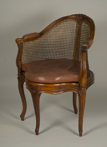 A Louis XV Desk Armchair Attributed to E. Meunier - Louis XV